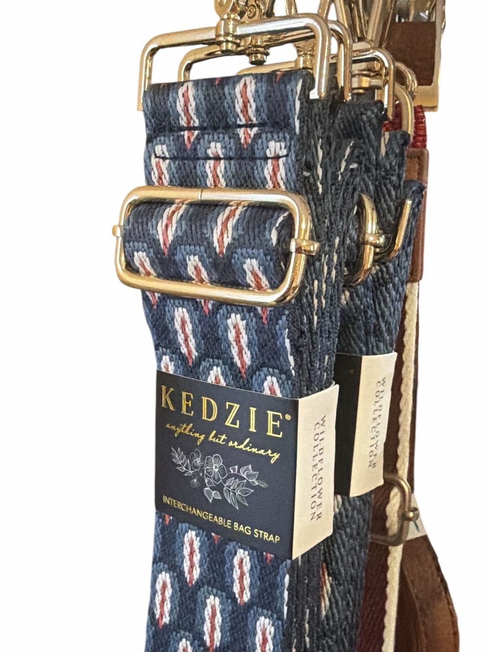 Kedzie Navy Patterned Interchangeable Crossbody Bag Strap